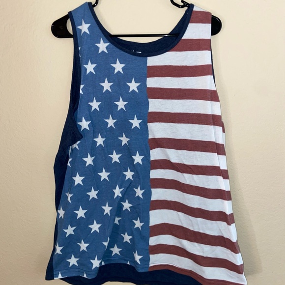 sleeveless shirt all American tank top US flag graphic tee summer street wear - Picture 5 of 7